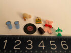 Vintage Dollhouse Accessories MINIATURES-including Barbie cups, record, other