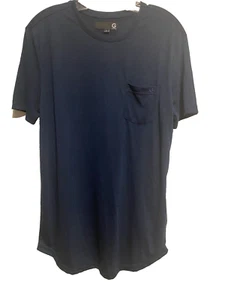 G by Guess Men's Blue burnout Short Sleeve Tee crewneck NWOT Medium with Pocket - Picture 1 of 3