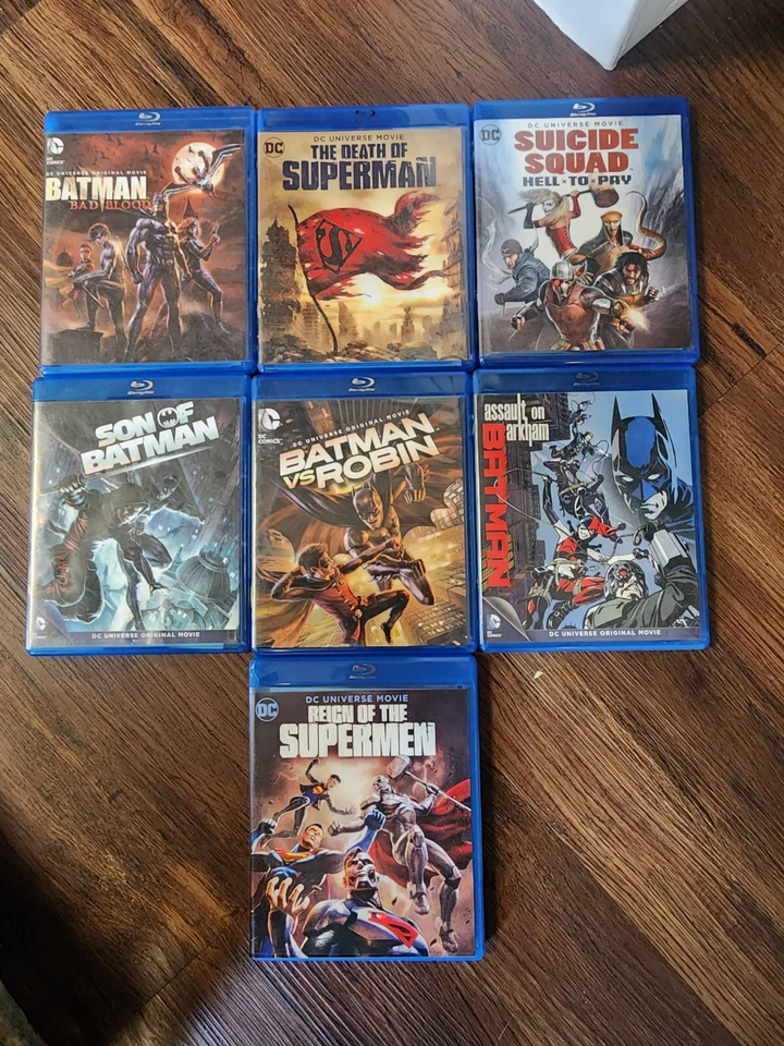 DC Comics Animated Movie Lot Blu Ray Batman Vs Robin Batman Bad Blood The Death Foto 1 de 1