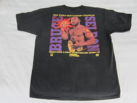 Vintage 1996 Mike Tyson vs Bruce Seldon XL T-Shirt Authentic MGM Sports RARE Cover