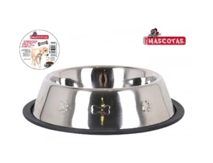 Hundenapf Getränk Futternapf Wassernapf mit Anti-Rutsch-Gummi Edelstahl 26x6cm - Bild 1 von 1