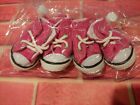 Petrich Dog Lace Up Anti-Slip Sneakers Paw Protection Shoes mini BREEDS sz1 pink
