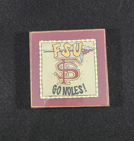 Glory Haus Florida State University Magnet "Go Noles!" 3"x 3"x .5" School Colors Cover