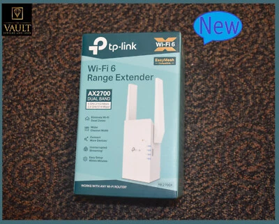 TP-Link RE2700X AX2700 Wi-Fi 6 Dual-Band, Range Extender with Fast 2.7 Gbps. New - Image 1 of 4