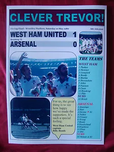 West Ham United 1 Arsenal 0 - 1980 FA Cup final - souvenir print - Picture 1 of 1