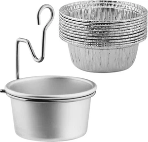 Aluminum Grease Cup with Clip & (10) Foil Liners For Char-Broil & Kenmore Grills - Picture 1 of 7