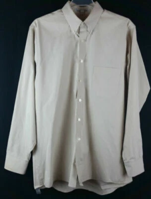 Camisa de vestir Geoffrey Beene para hombre 16 34/35 sin arrugas bolsillo frontal cuello con botones Foto 1 de 4