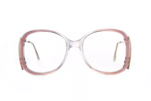 Vintage Spectacle Frame Women's Pale Mauve / Crystal 54x18 Last One! Never Worn - Picture 1 of 3