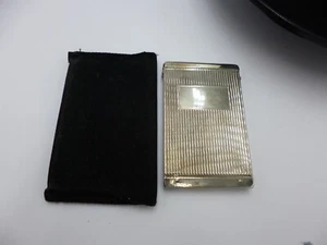Vintage Silver Plated Card / Cigarette Case with spring hinge & felt pouch - Picture 1 of 7