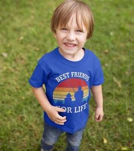 Kids Fishing T Shirts Matching Father Son Best Friends For Life Shirts Father's - Picture 1 of 17