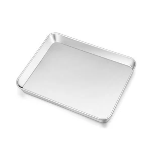 10.4 Inch Stainless Steel Non-Stick Baking Sheets Toaster Oven Tray Pan - Picture 1 of 7