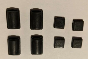 (Schwarz) 8 in 1 Schraubkappe Abdeckung Gummifüße Set für WII Konsole USA Verkäufer - Bild 1 von 1