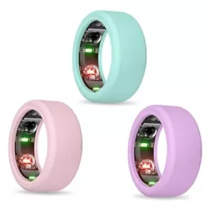Silicone Cover for Oura Ring Protector, 3Pack S (6/7/8/9/10) Teal+Purple+Pink - Picture 1 of 7