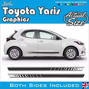 Toyota Yaris rayas laterales 3/5 puertas gr jdm calcomanías pegatinas gráficos SIN P&P 008 - Imagen 1 de 5