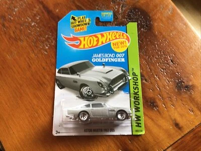 2014 Hot Wheels #200 HW Workshop-James Bond ASTON MARTIN 1963 DB5 Silver Variant - Image 1 of 4