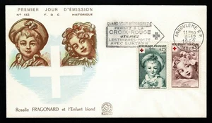 Sobre primer día Francia 1962 Croix Rouge Cruz Roja first day premier sellos - Imagen 1 de 2