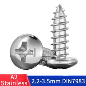 Phillip DRIVE Pan Head Chipboard Wood Screws A2 Stainless Steel 2.2mm 3mm 3.5mm - Picture 1 of 9
