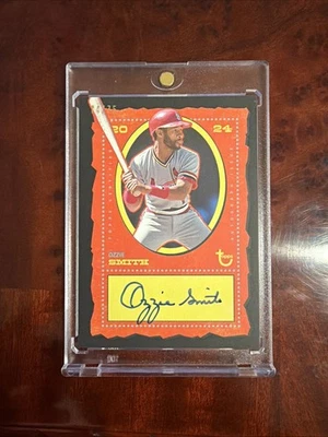 OZZIE SMITH 2024 Topps Brooklyn Collection Auto #AC-OS ONCARD AUTO BLACK /75 HOF - Image 1 of 2
