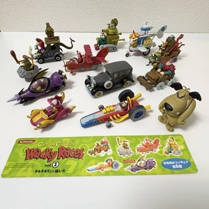 Minifigure Konami Wacky Races 12 oggetti vol.1 e vol.2 completa Hanna Barbera JP - Foto 1 di 20
