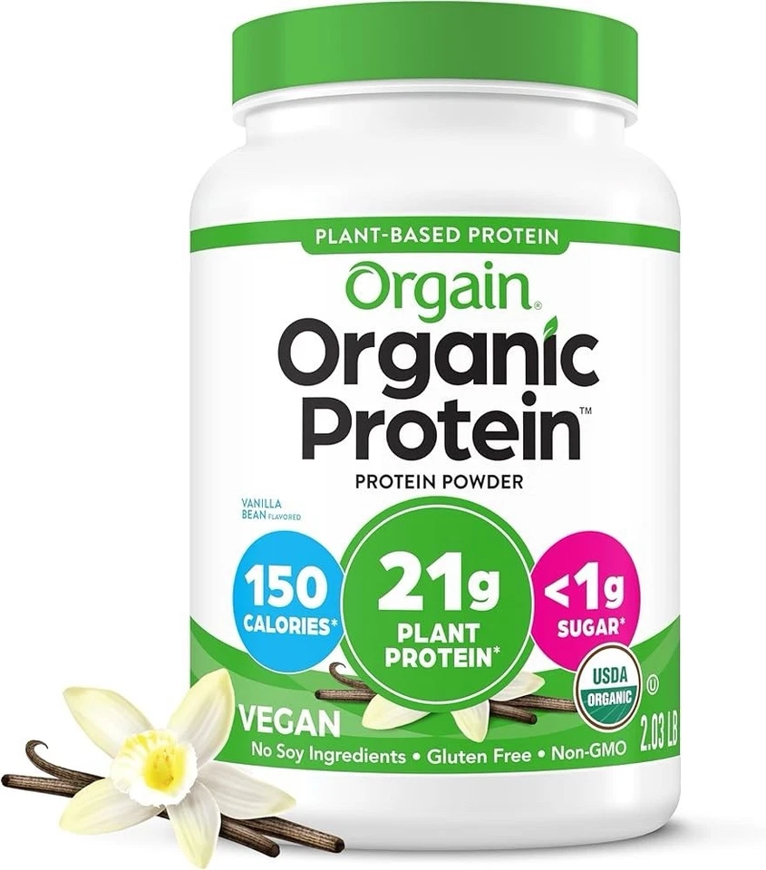 Orgain Organic Protein Plant Based Powder Vanilla Bean 2.03 lbs - Image 1 of 1