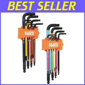 Heat-Treated Color-Coded Hex Key Wrench Set - 18 Pieces, Long Arm & Comfort Grip - Picture 1 of 12