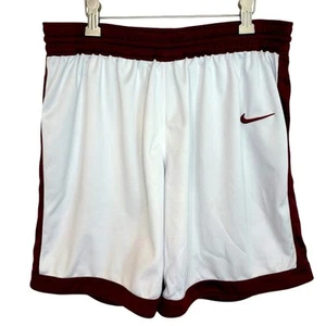 Nike Youth White and Maroon Athletic Shorts, Youth Large - Picture 1 of 8