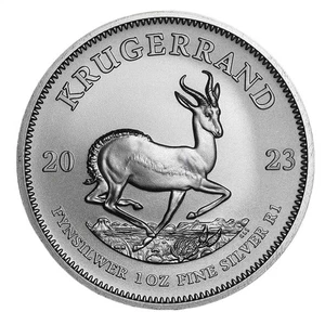 Moneda de plata Krugerrand 2023 1 oz 999 1 Rand Sudáfrica 999 - Imagen 1 de 3