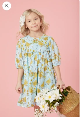 Vestido Rosa Pollo Pollito Jardín Rowan Niñas Talla 7Y 7 Años Foto 1 de 4