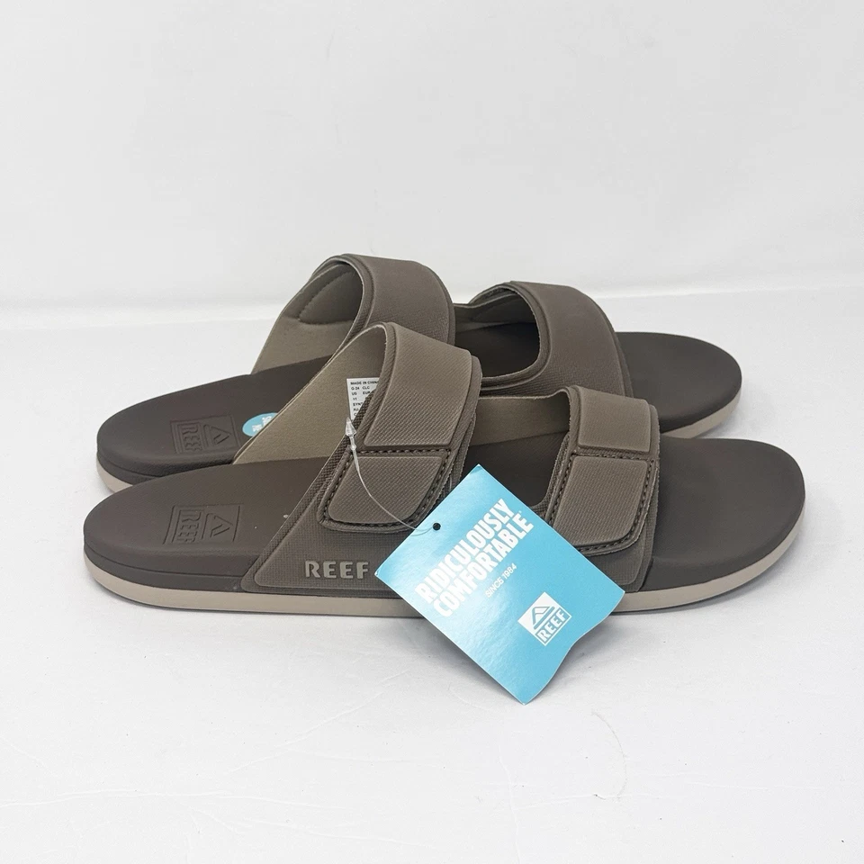 Sandalias Reef Cushion Tradewind Slide - Nuevas con etiquetas para hombre talla 11 marrón fósil ajustables Foto 1 de 4