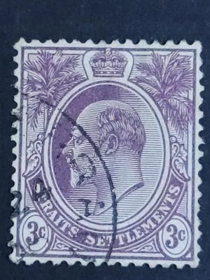 Straits Settlements 1904 King Edward VII Wmk MCCA 3c - 1v Used #4 - Image 1 of 2