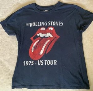 The Rolling Stones 1975-US TOUR T Shirt, 100% Cotton, Large, Officially Licensed - Picture 1 of 4