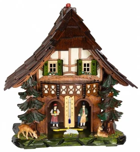 German Black Forest weather house with wooden figures TU 865 NEW - Picture 1 of 1
