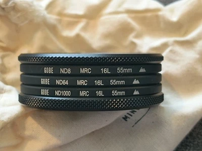 GOBE 55mm ND Camera Lens Filters (ND8, ND64, ND1000) - Image 1 of 4