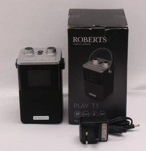 Roberts Play T1 Portable DAB FM Radio with Alarm - Black - Boxed (U) - Picture 1 of 5