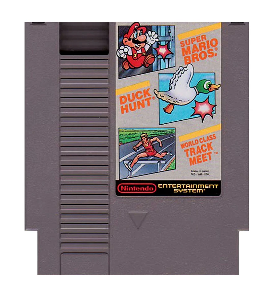 1988 SUPER MARIO BROS/DUCK HUNT/TRACK MEET •  VINTAGE NES NINTENDO VIDEO GAMES - Image 1 of 1