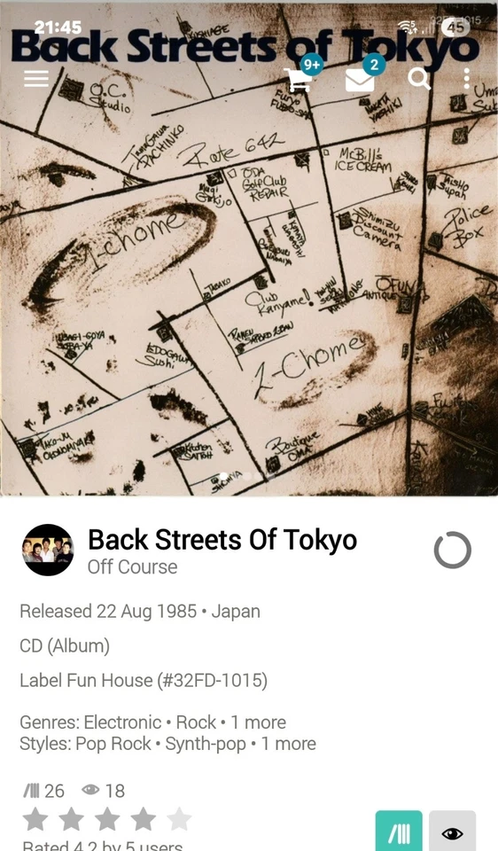 Off Course ~ Back Streets of Tokyo Japan OBI WestCoast AOR CD 1985 Melodic Rock - Image 1 of 1