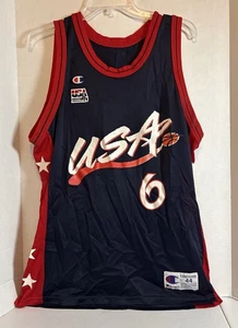 Vintage Champion USA Basketball Trikot Herren Gr. 44 blau #6Anfernee Hardaway 24/7 - Bild 1 von 3