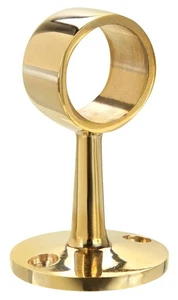 Flush Center Railing Post For Grab Bars And Railing Projects Polished Brass Fini - Picture 1 of 1