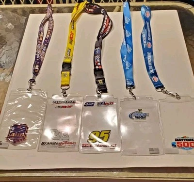  Lote de 5 cordones de boletos Nascar Souvenir, calcomanías Nascar Foto 1 de 4