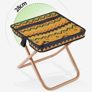 Ethnic Style Mini Folding Chair Small Size Portable Camping Chair Fishing - Picture 1 of 12