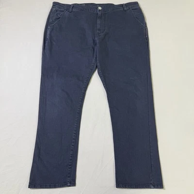 Pantalones de mezclilla A|X Armani Exchange para hombre 38x28 bolsillos con cremallera azul pierna recta elásticos Foto 1 de 4
