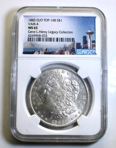 1883-O/O Vam-4 Top 100 Morgan Silver Dollar - NGC MS 63 - Bild 1 von 2