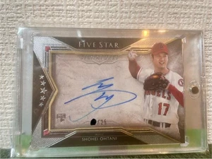 Shohei Ohtani 2018 Topps Five Star autógrafo/25 en tarjeta automático novato RC Angels  - Imagen 1 de 4