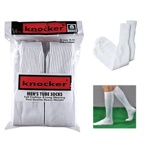 6 Pair Knocker Tube Socks Mens Full Cushion First Quality Athletic Long 10-15 - Picture 1 of 1