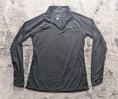 Paradox Long Sleeve 1/4 Zip Merino Blend Shirt Women's Size Medium Black - Image 1 of 4
