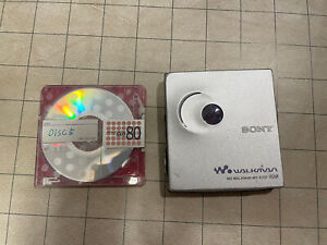 Silver Sony MZ-E707 MDLP MD Walkman Player with used MiniDisc