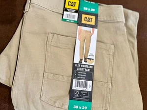 New- Caterpillar Flex Waistband Utility Work pants 38-29-Khakis - Picture 1 of 4