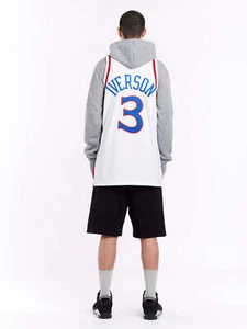 Mitchell & Ness Philadelphia 76ers 1996 Iverson NBA GOLD LOGO AUTHENTIC Jersey - Picture 1 of 13