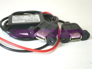 Dual 12 Volt to 5 Volt Adapter 3.1 Amp Automotive 12v Universal USB Charger - Picture 1 of 3
