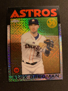 ALEX BREGMAN #86C-30 - 2021 TOPPS CHROME - SILVER PACK 1986 THROWBACK MOJO